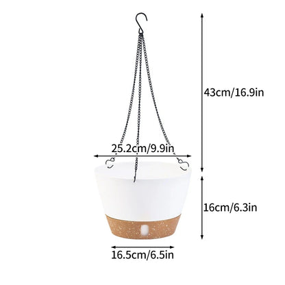 Plant Pot Circular Large Flowerpot Plastic Indoor Plants Succulent Planter with Drainage Bonsai Potted with Tray Home Decoration