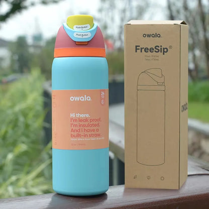 2025 NEW Owala 24Oz/32 OzInsulated Stainless Steel Water Bottle with Straw, BPA-Free Sports Water ion for Your Outdoor Adventure