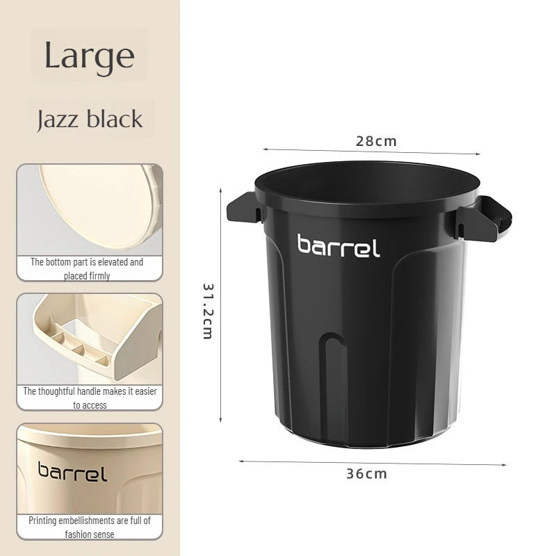 18/26L Large Capacity Trash Can Home Storage Bin Open Top Double Handle Minimalist Design for Kitchen Bathroom Living Room