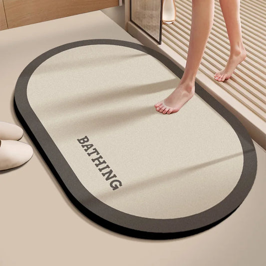 40*60CM Non Marking Diatomaceous Earth Floor Mat for Household Bathroom Doorways Dirt Resistant Absorbent Quick Drying Anti Slip